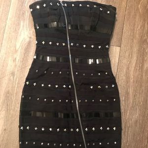 ****RARE**** Bebe Studded Strapless Dress